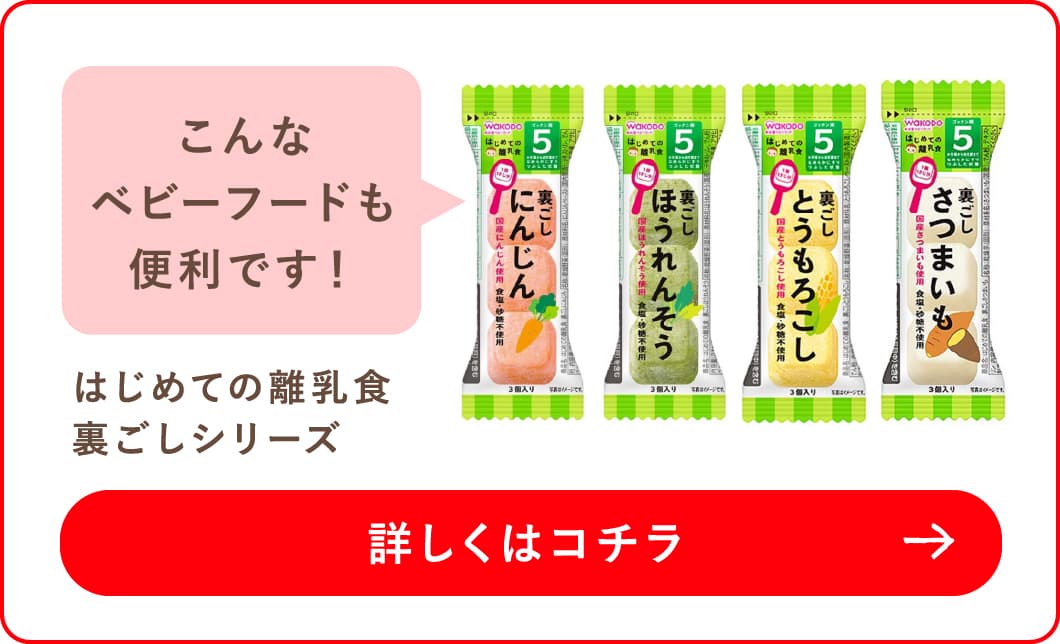 はじめての離乳食 裏ごしシリーズ こんなベビーフードも便利です！