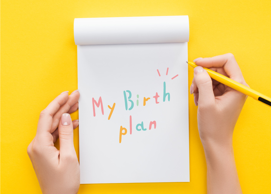 バースプランの希望を書き込むイメージ画像　My Birth plan