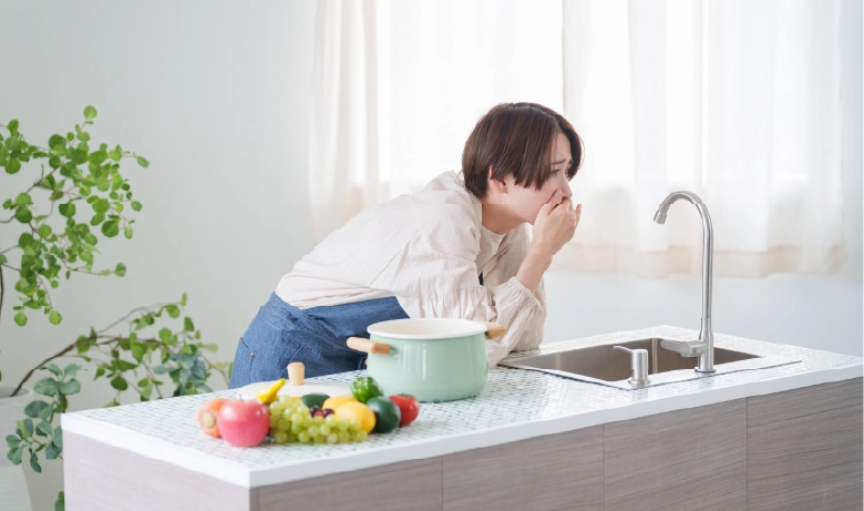 「つわり」の女性イメージ