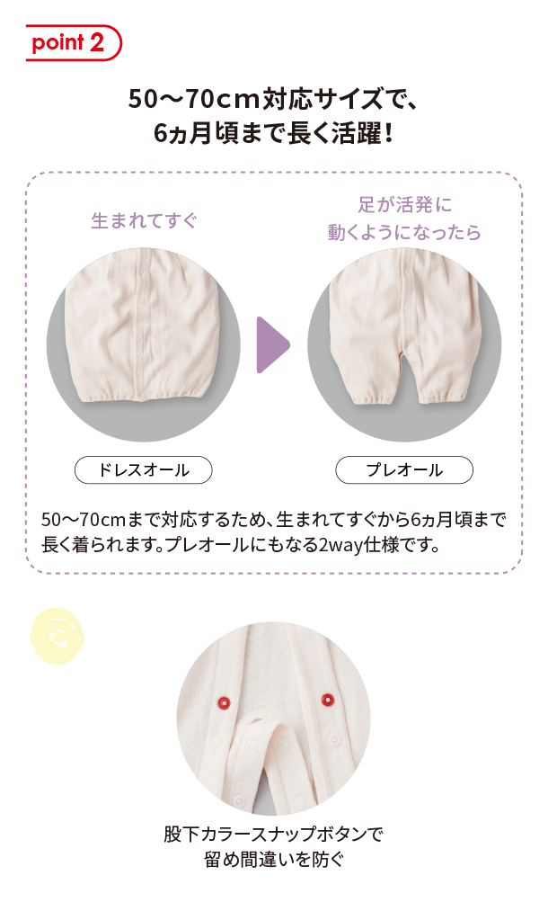 1月新商品情報|長袖ドレスオール ふんわりやわらか|アカチャンホンポ