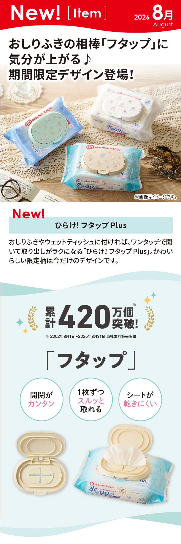 8月新商品情報|ひらけ! フタップ Plus