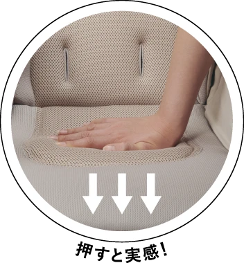 押すと実感！