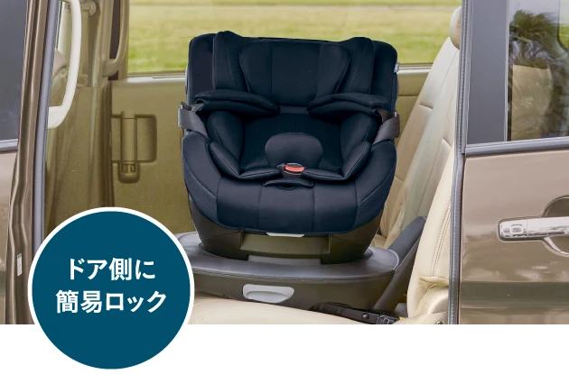 ドア側に簡易ロック