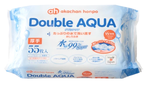水99％Super Double AQUA たっぷりの水で洗い流すおしりふき