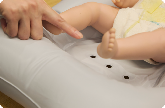 水抜き用の3つの穴