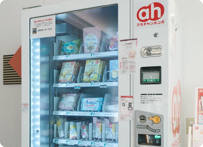 ヒアリングによってセレクトされた自動販売機のラインナップ